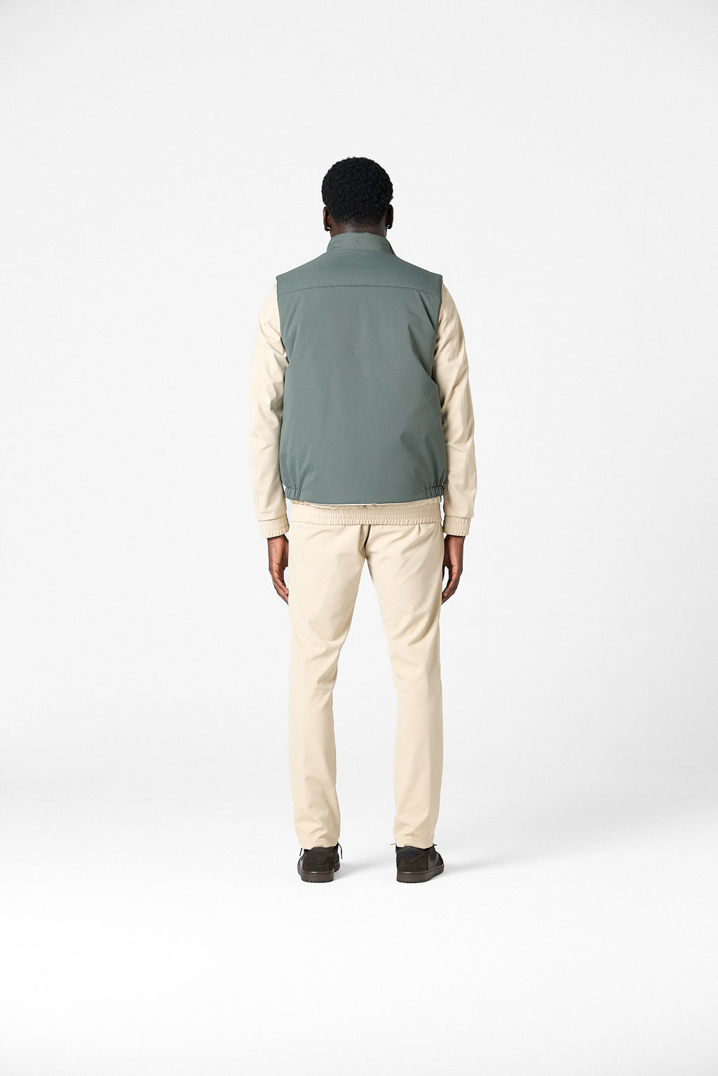 REFLECTION BODY WARMER - GREEN/BEIGE