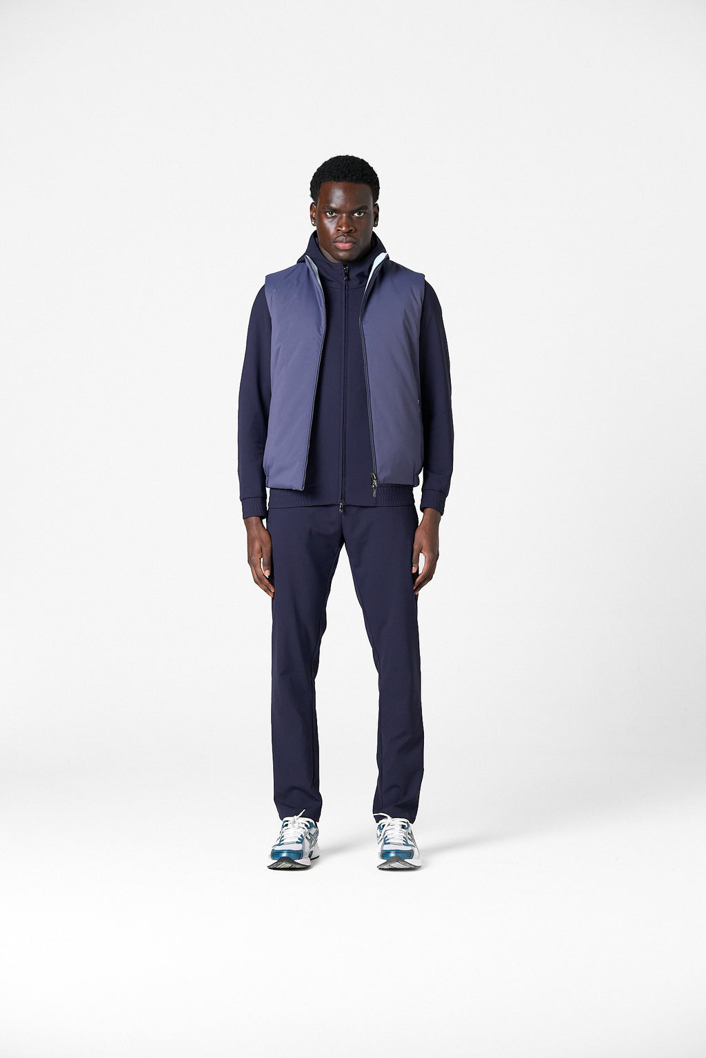 REFLECTION BODY WARMER - DARK BLUE/LIGHT BLUE