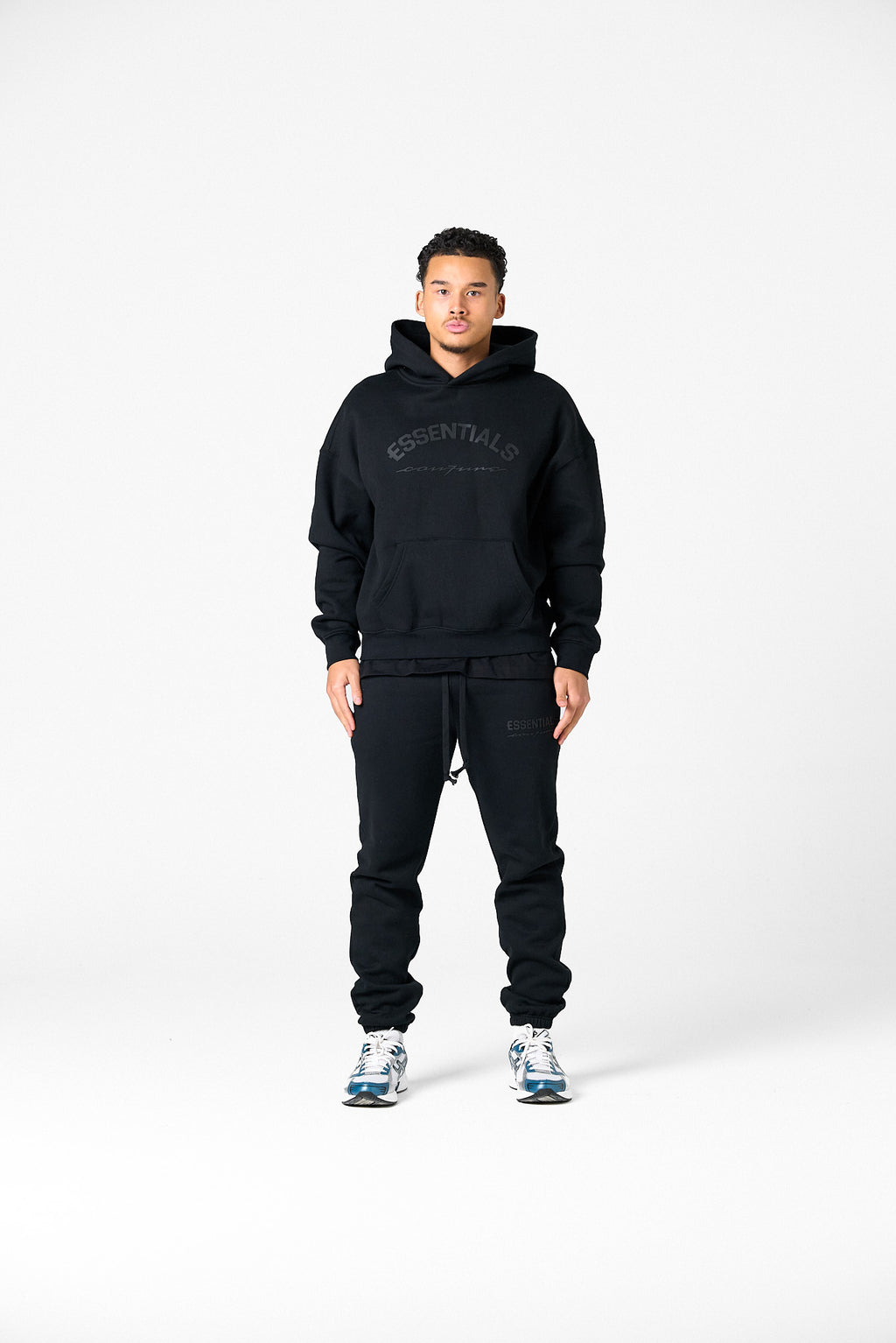 BASIC CURVE TRACKSUIT - BLACK