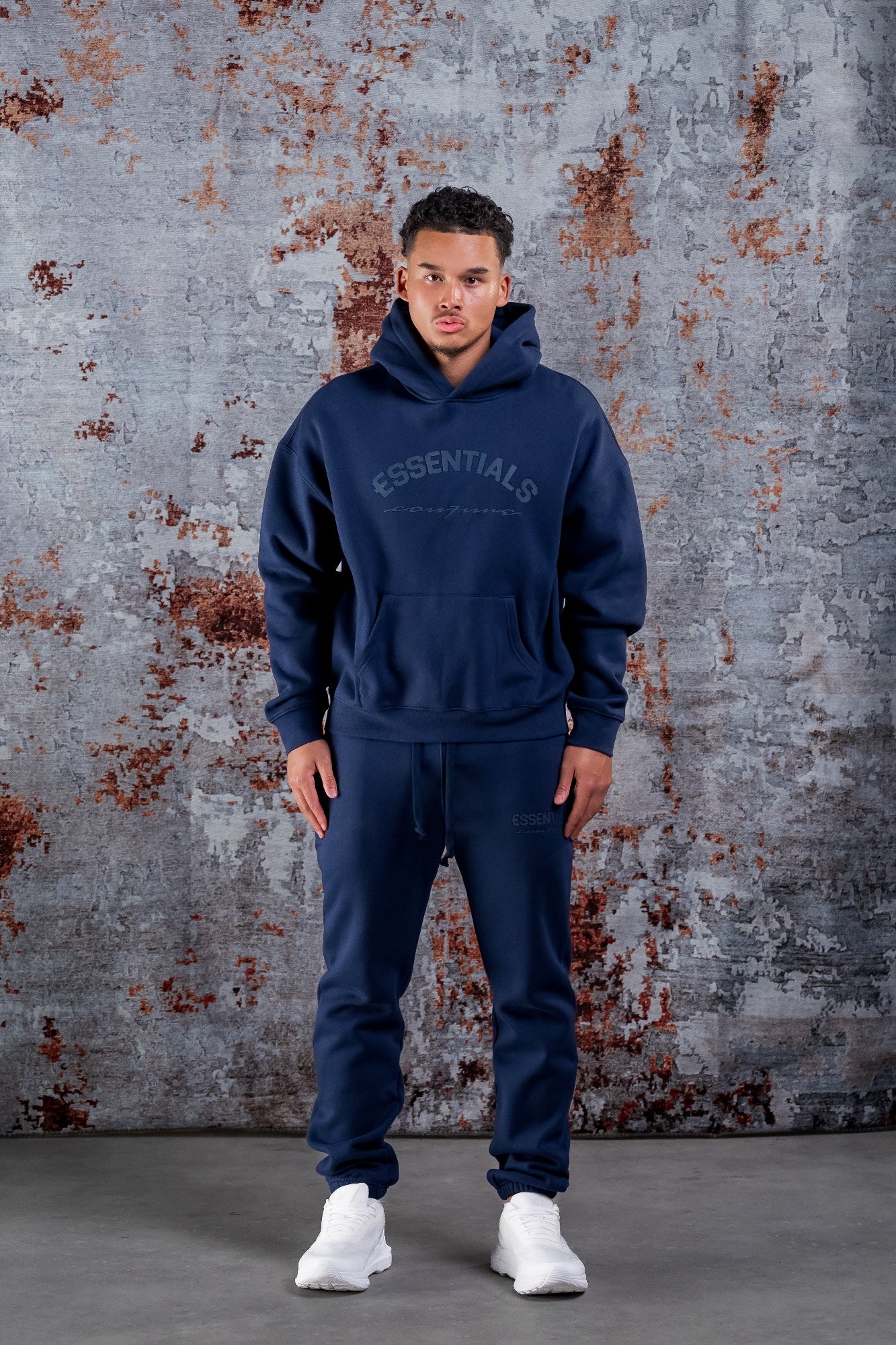 BASIC CURVE TRACKSUIT - NAVY BLUE
