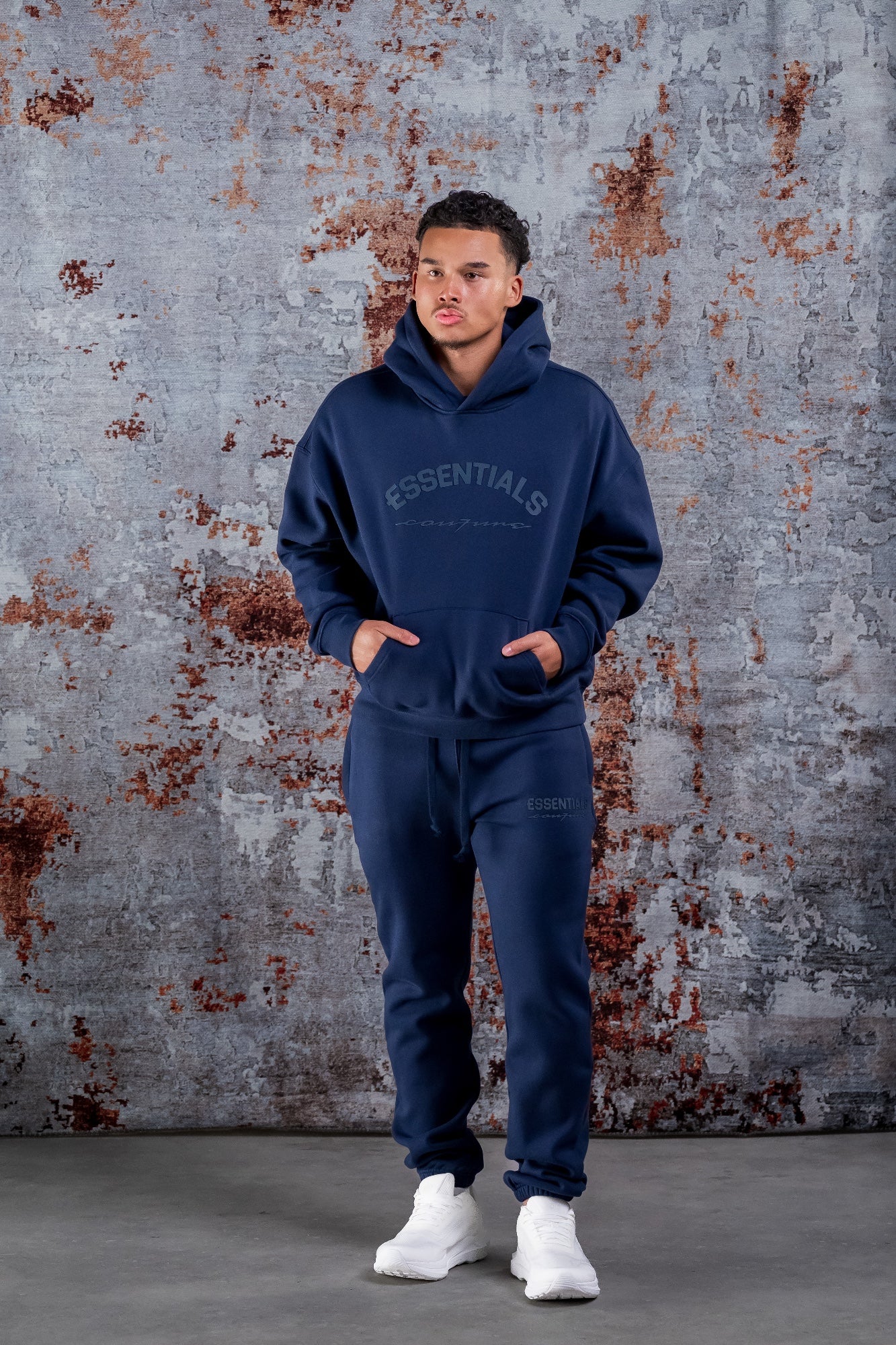 BASIC CURVE TRACKSUIT - NAVY BLUE