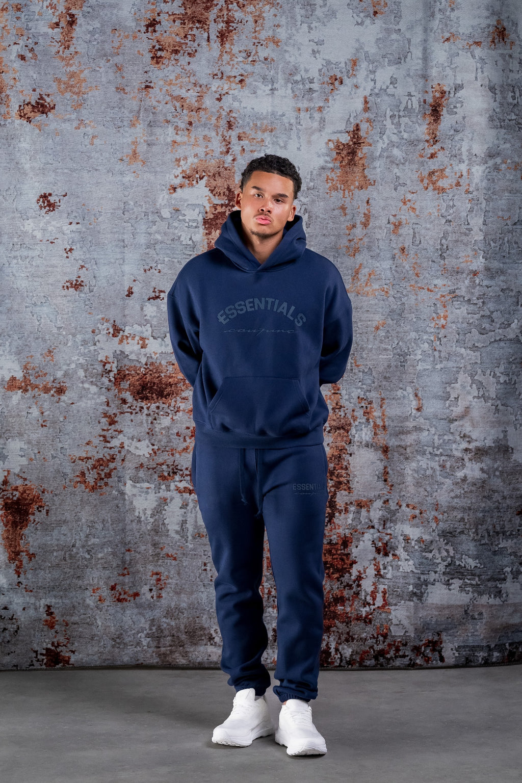 BASIC CURVE TRACKSUIT - NAVY BLUE