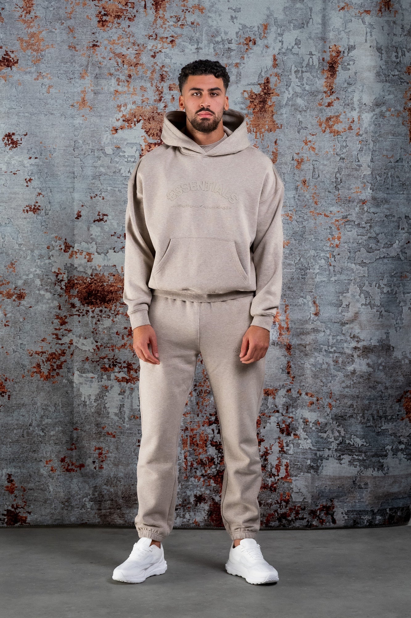 BASIC CURVE TRACKSUIT - DARK BEIGE