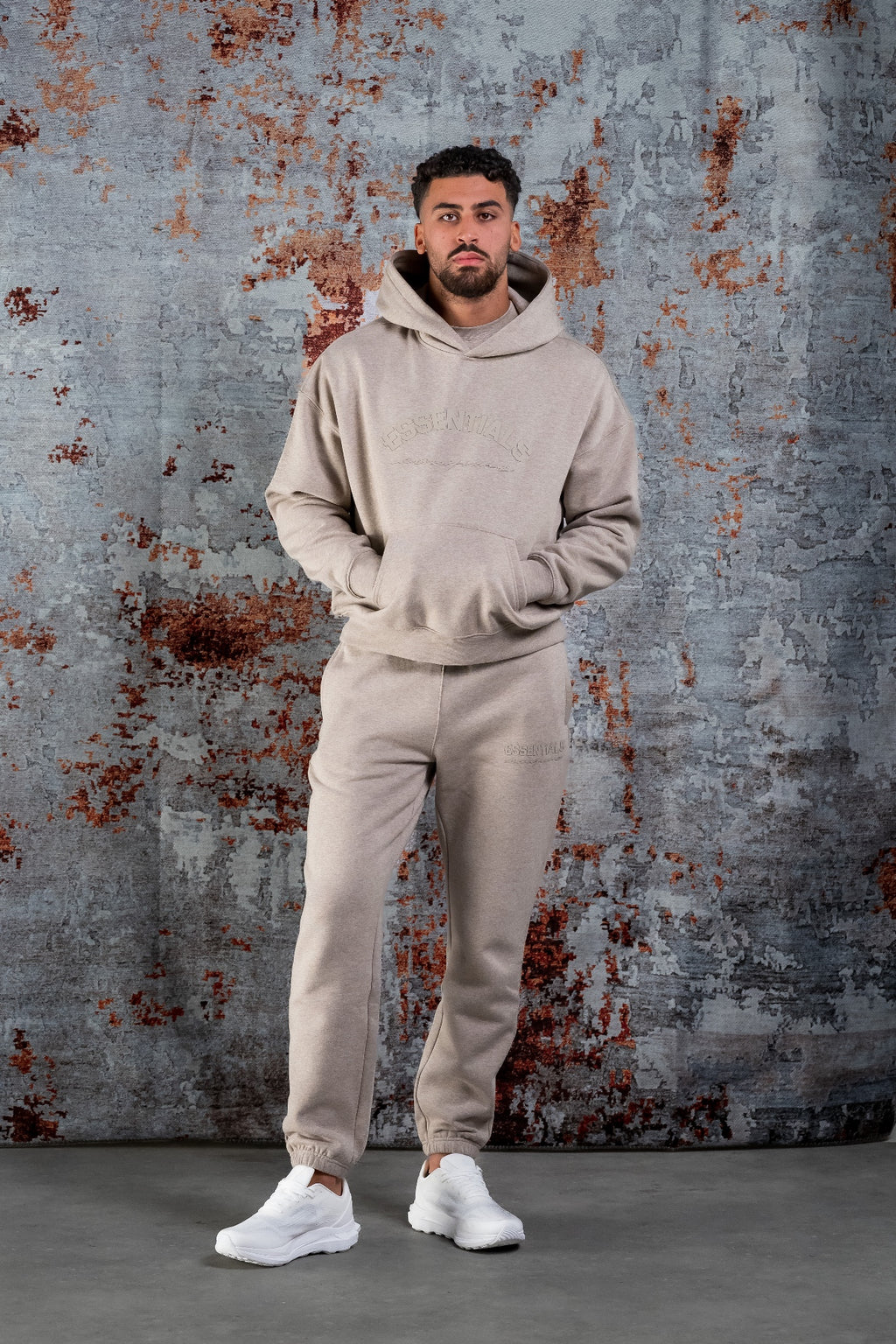 BASIC CURVE TRACKSUIT - DARK BEIGE