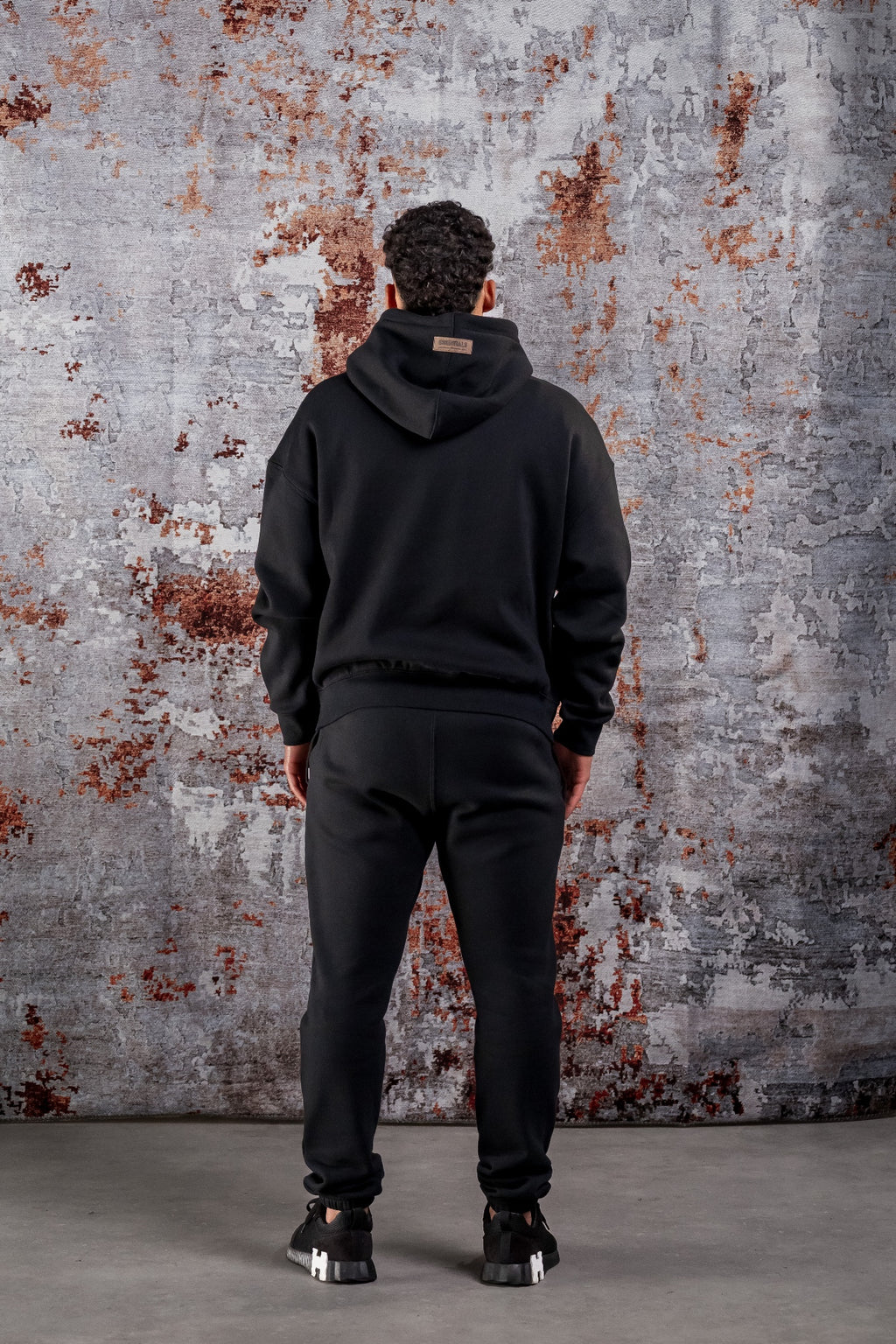 BASIC CURVE TRACKSUIT - BLACK