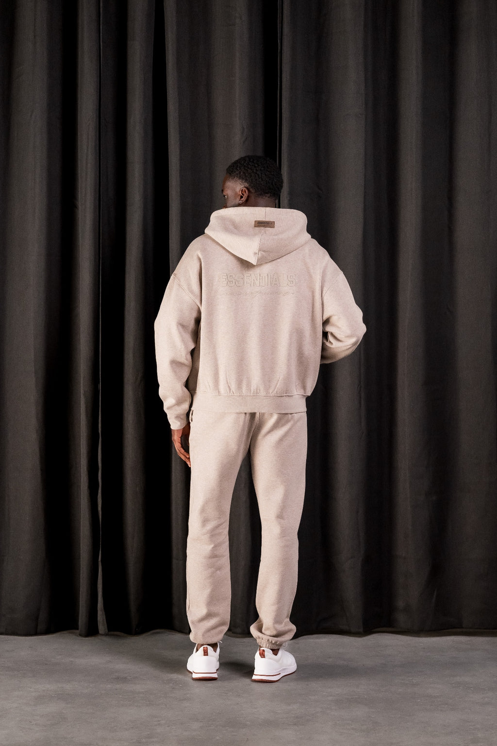 BASIC ZIPPER TRACKSUIT - DARK BEIGE