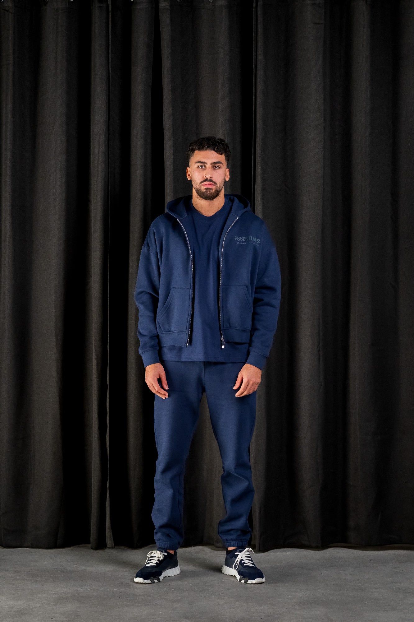 BASIC ZIPPER TRACKSUIT - NAVY BLUE