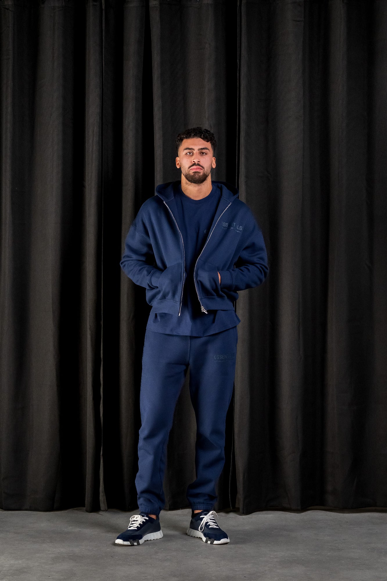 BASIC ZIPPER TRACKSUIT - NAVY BLUE