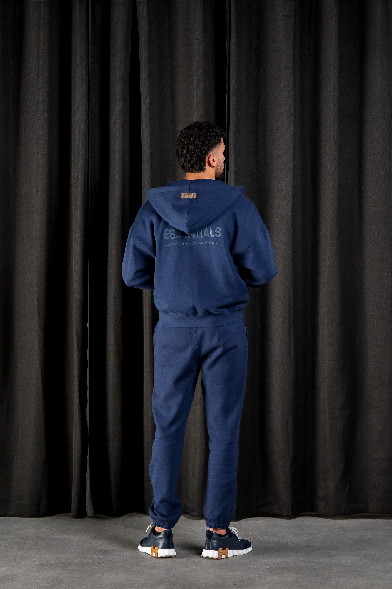 BASIC ZIPPER TRACKSUIT - NAVY BLUE
