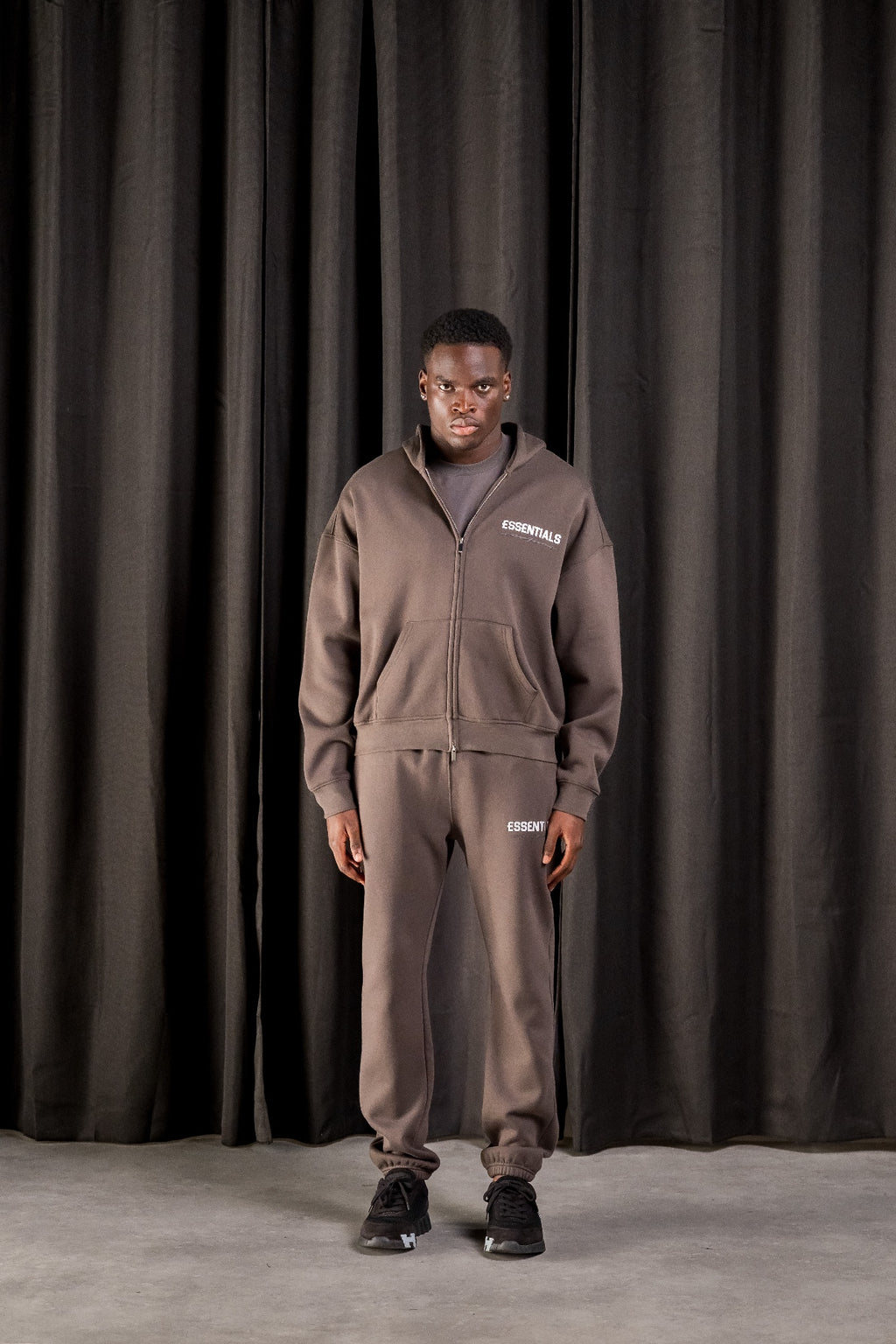 BASIC ZIPPER TRACKSUIT - DARK GREY