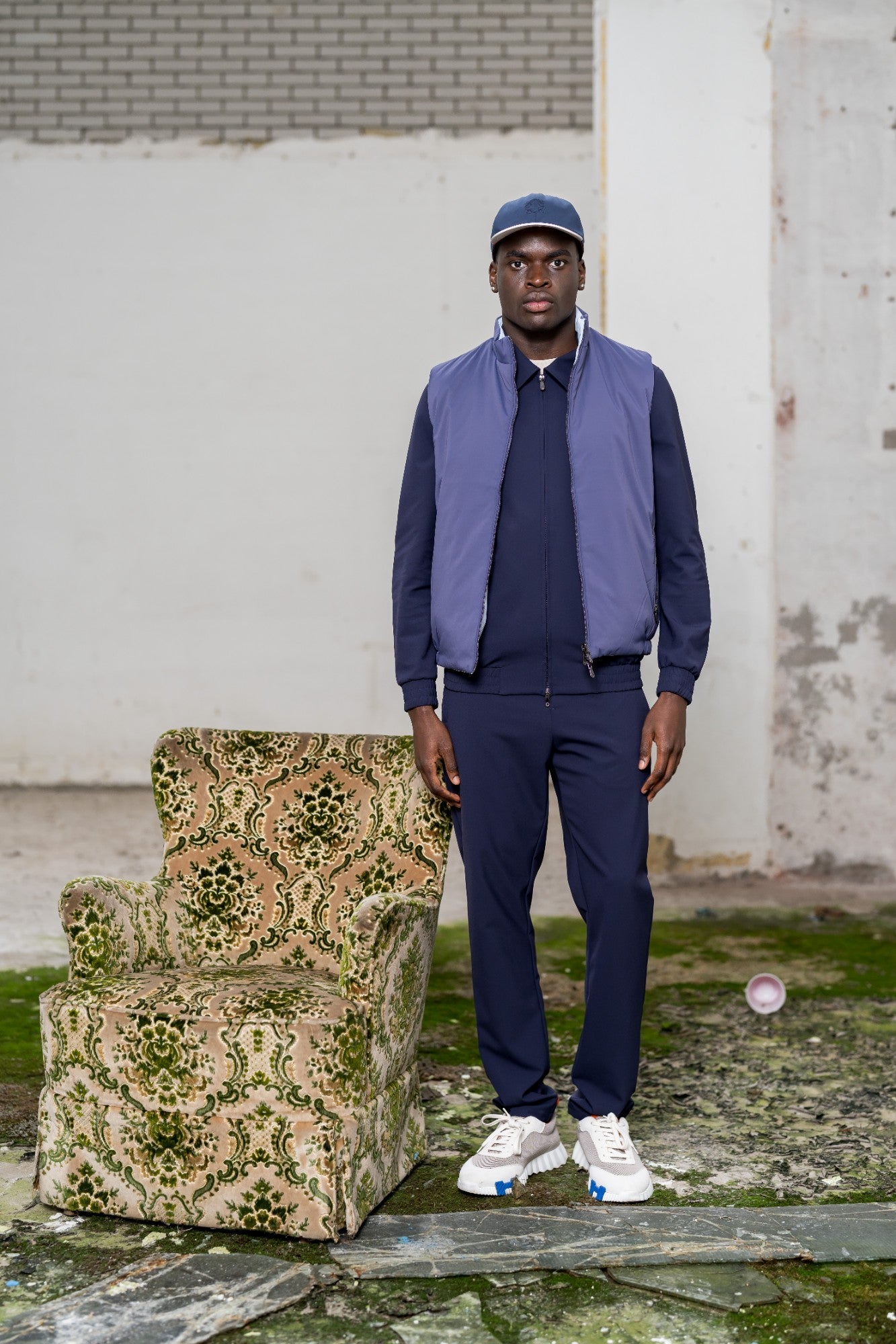 REFLECTION BODY WARMER - DARK BLUE/LIGHT BLUE