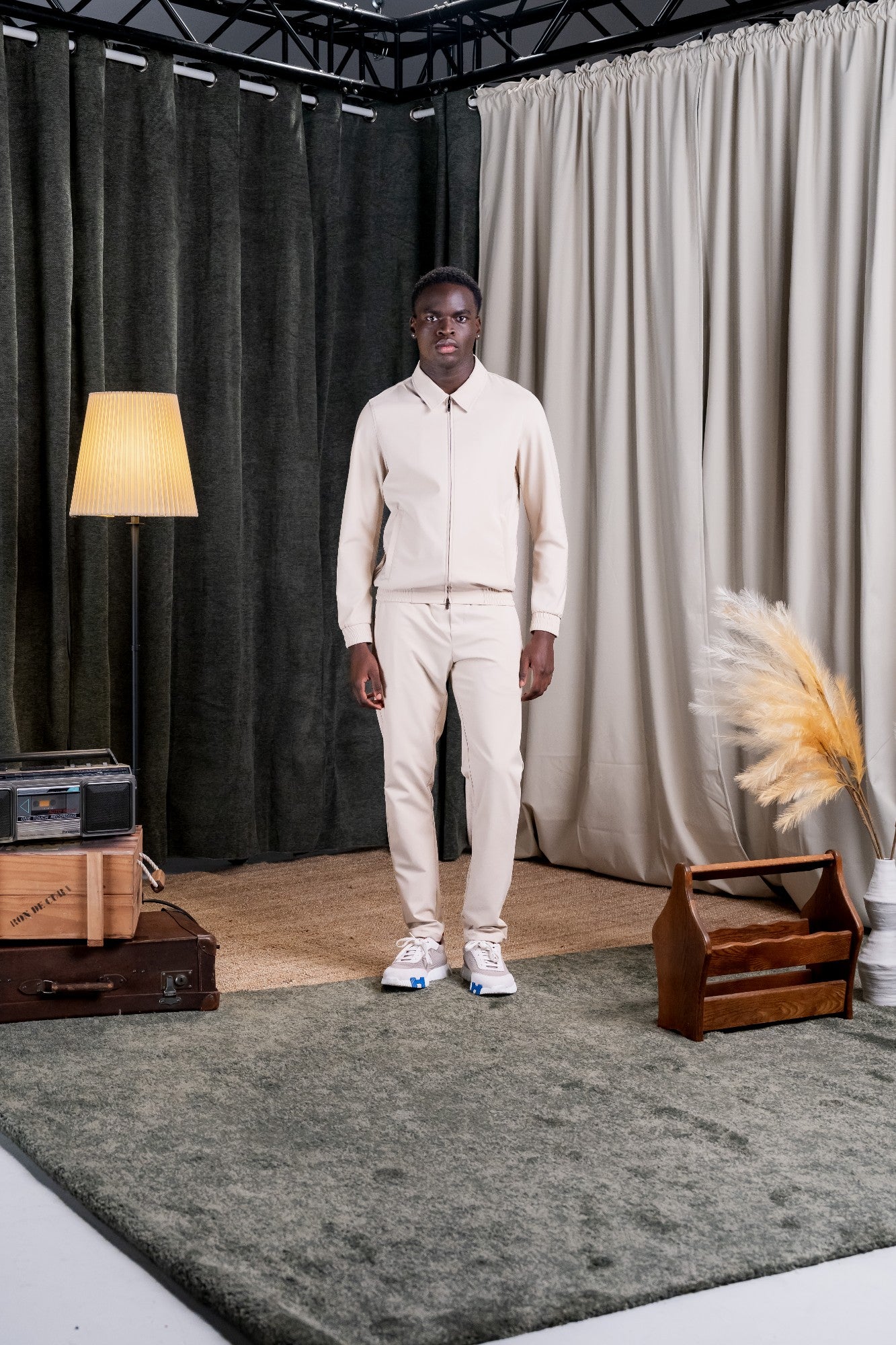 REFLECTION SET TRACKSUIT HOODIE - LIGHT BEIGE