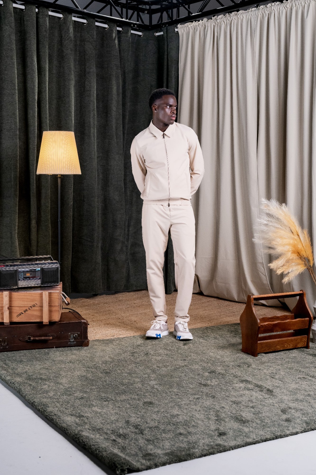 REFLECTION SET TRACKSUIT HOODIE - LIGHT BEIGE