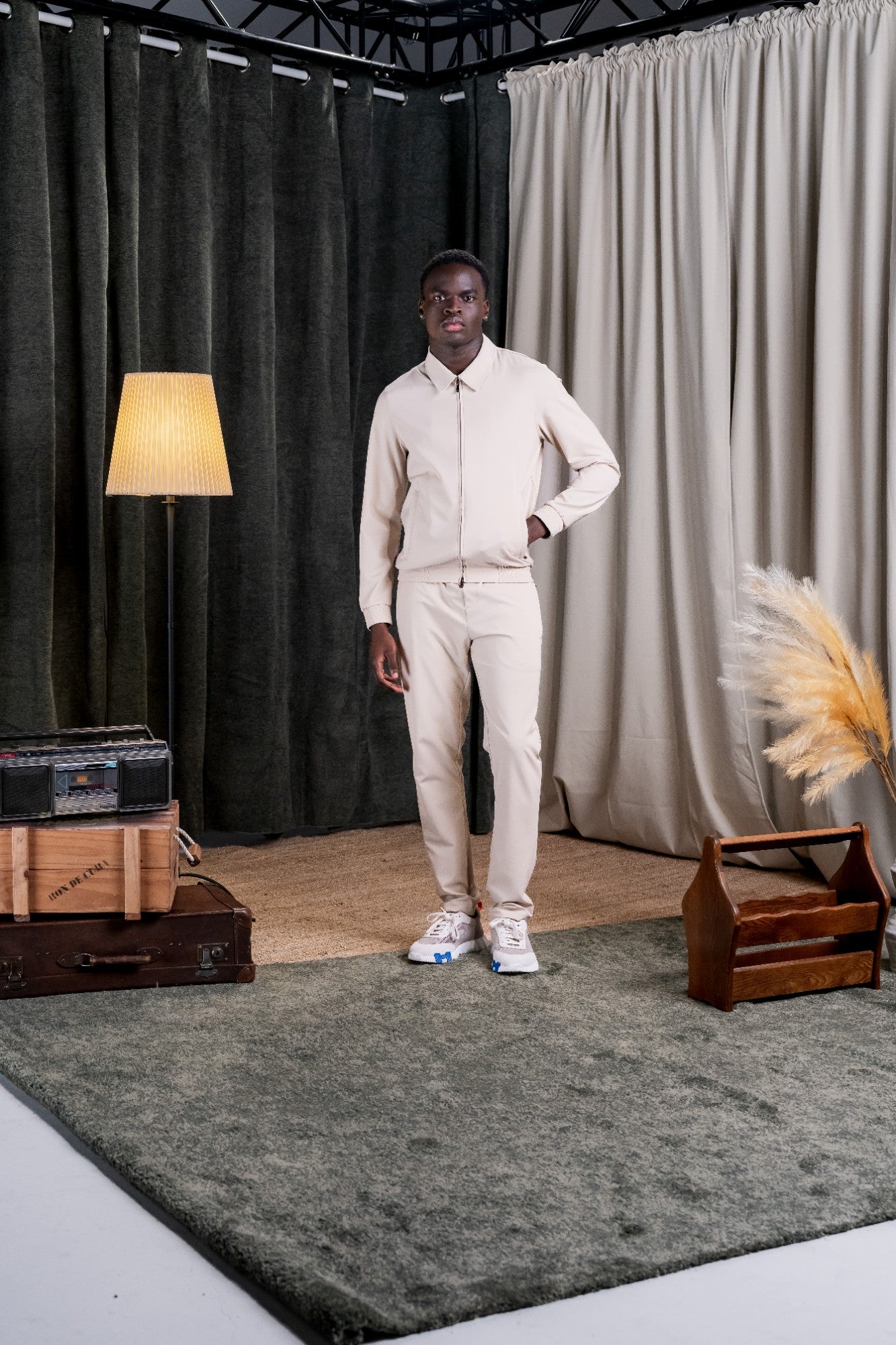 REFLECTION SET TRACKSUIT HOODIE - LIGHT BEIGE