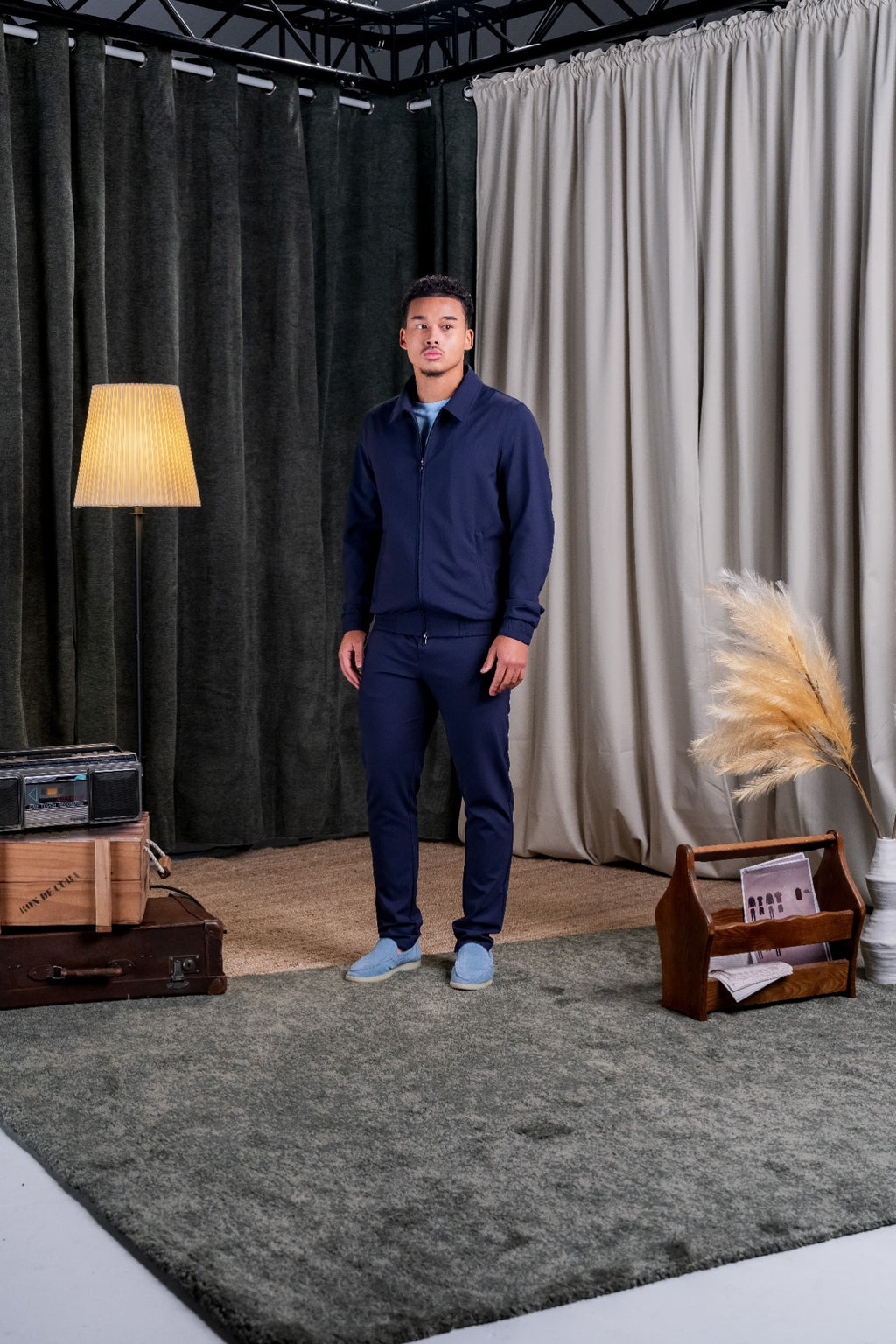 REFLECTION SET TRACKSUIT HOODIE - NAVY