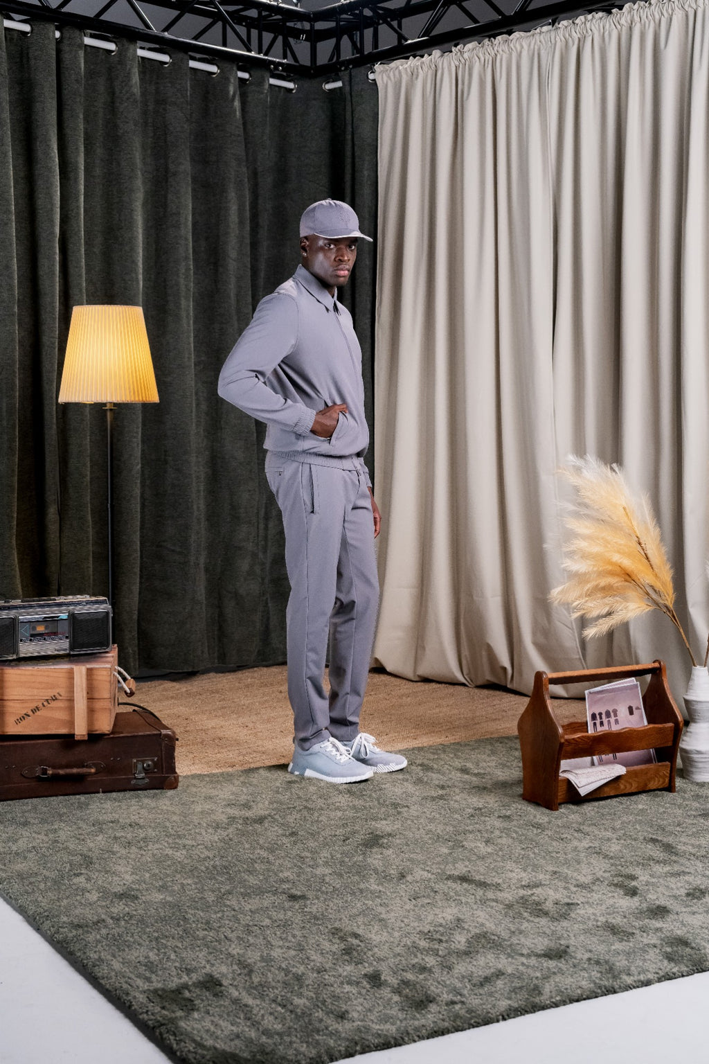 REFLECTION SET TRACKSUIT HOODIE - GREY