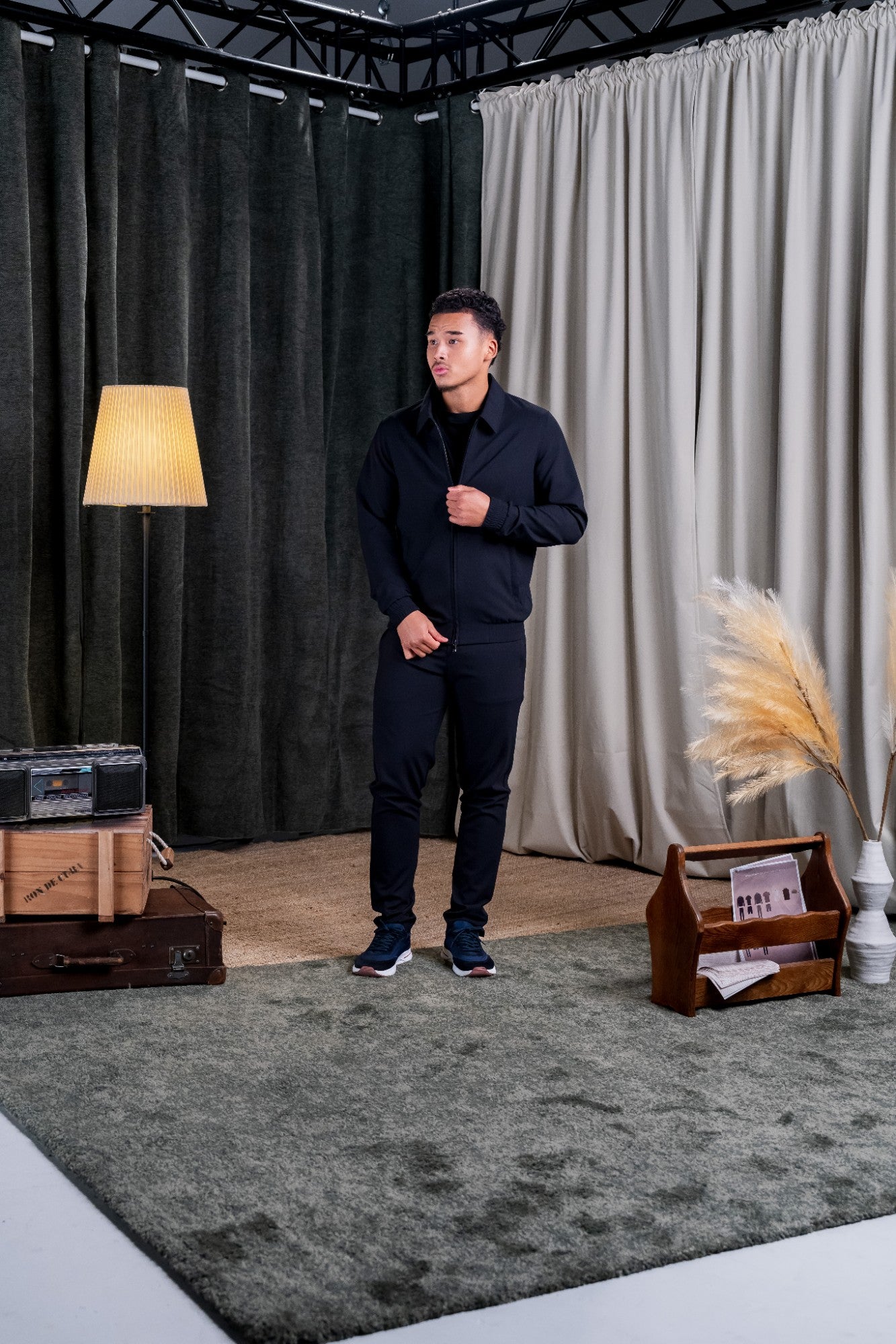 REFLECTION SET TRACKSUIT HOODIE - BLACK