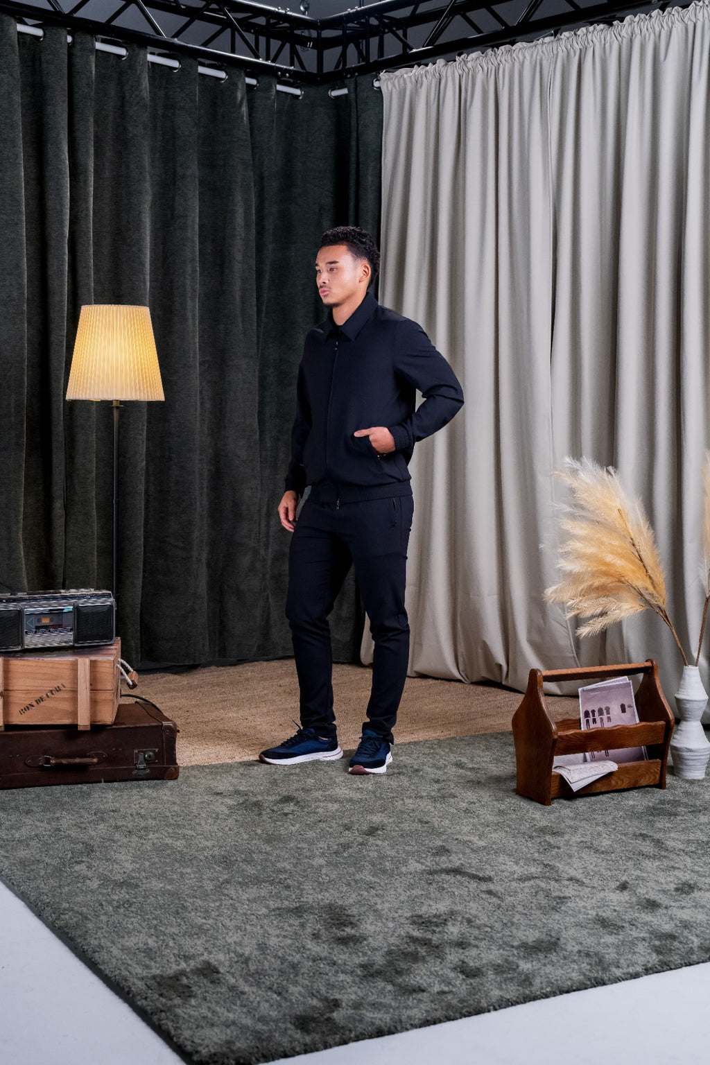 REFLECTION SET TRACKSUIT HOODIE - BLACK